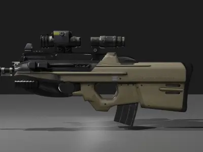 Fn F2000 Low-poly 3D model
