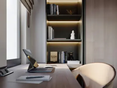 Study Room Realistic 3D model