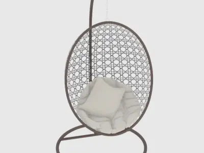 armchair hanging chair with cushion Free 3D model