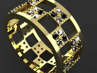 Squares Ring 3D print model