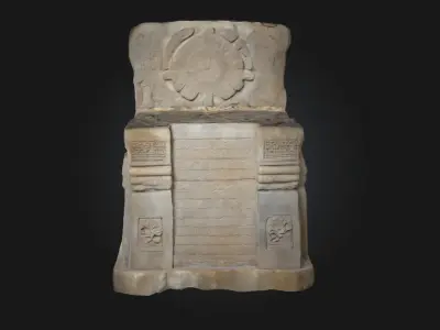 Aztec Stone Altar  Sacred Relic of an Ancient Empire 3D model