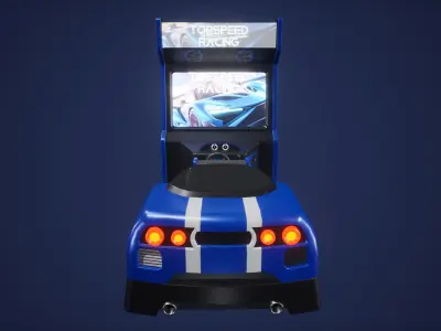 Car Arcade Machine Low-poly 3D model