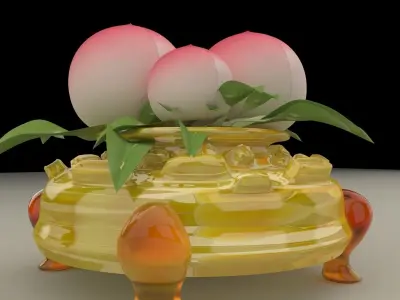 Chinese peach 3D model