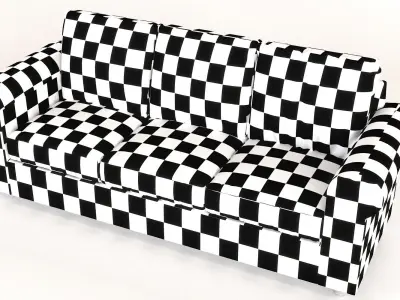 SofaPBR seater leather sofa 3D model