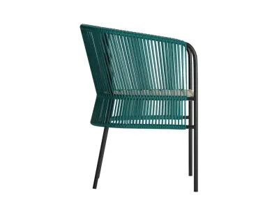 Green Woven Outdoor Dining Chair 3D model