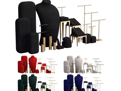 Monicadisplaystudio Jewelry Stand Vol 07 with 5 color 3D model