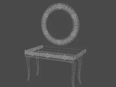 Console Mirror Table 3D model