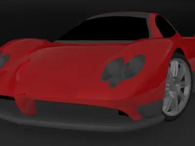 Pagani Zonda F Low-poly 3D model