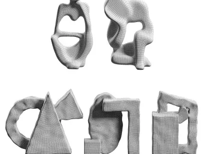 Clay decor - Sculptures 3D model