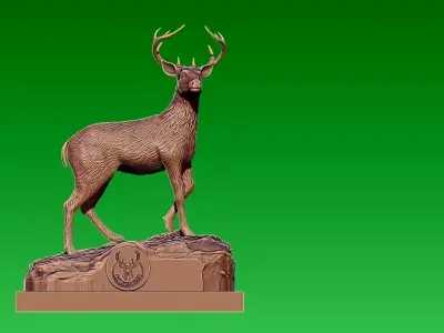 NBA - MILWAUKEE BUCKS BASKETBALL MASCOT STATUE - 3D PRINT 3D print model