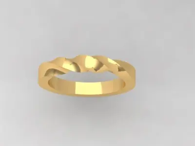 Twisted Ring  3D print model