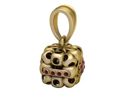 Ornate Floral Cage Pendant  Luxury 3D Printable Jewelry Charm 3D print model