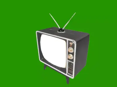 Retro TV - Vintage 3D Model for Games and Animations Low-poly 3D model