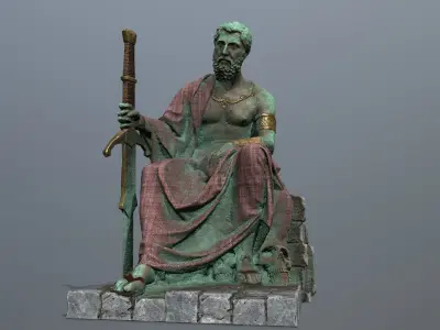 statue 2 Low-poly 3D model purchase