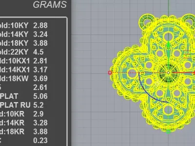 Luxury Four Leaf Clover Diamond Pendant 3D print model