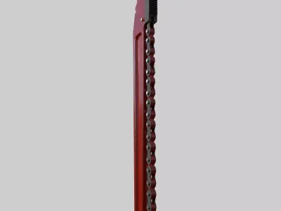 Heavy-Duty Pipe Chain Wrench Low-poly 3D model