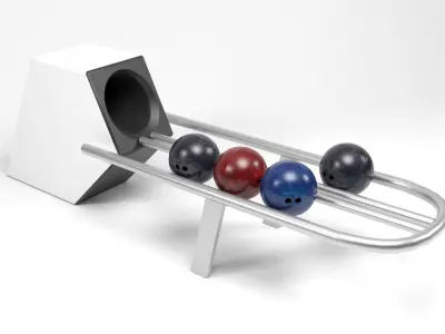 Bowling machine Low-poly 3D model