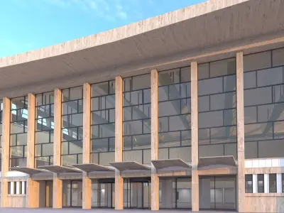 Brasov Railway Station Romania 3D model