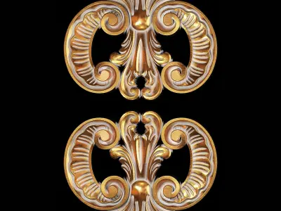 Classic carved 100 3D model