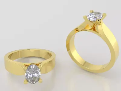 OVAL 0-75-CT Flat Profile Round Shank Width 3-40mm 3D print model