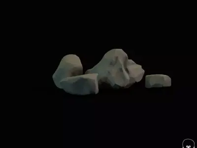 stylized PBR Rocks Free low-poly 3D model