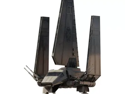 Star Wars Lambda T4A Class Shuttle with full interior 3D model