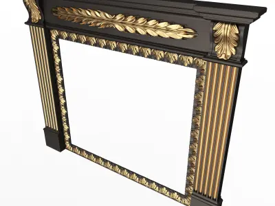 Classic Fireplace 02 Low-poly 3D model