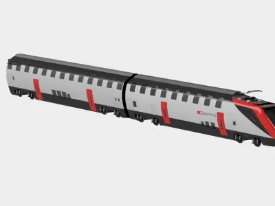 SBB electric swiss train Low-poly 3D model