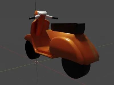 Scooter vespa Low-poly 3D model