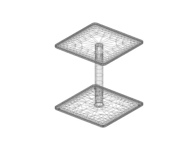 Square Side Table A001 Free 3D model
