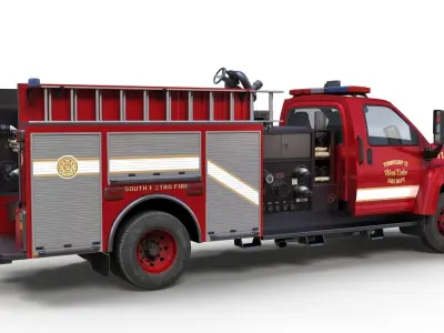 Firetruck Low-poly 3D model