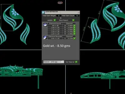 Pendant Earrings combo - 1116 3D print model