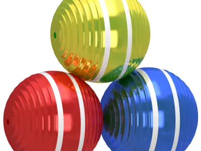 Croquet Ball All Colors 3D model