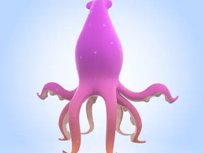 Purple Squid 3D model