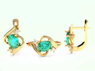 Earrings 0026 3D print model