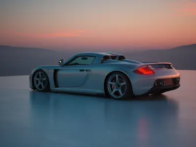 Sunset outdoor studio scene 3D model