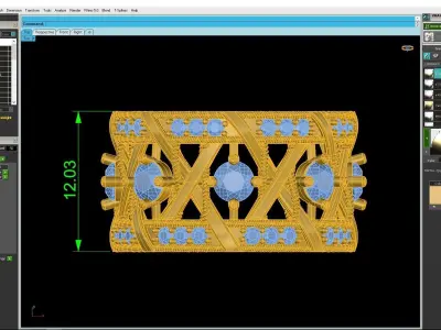 Royal Filigree Diamond Ring for Women  3256 3D print model