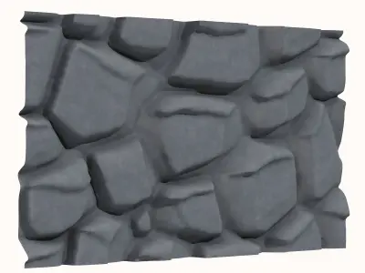 Rock Face Wall Scene Element 3D model