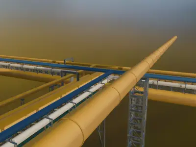 Railway Scenery Pack Low-poly 3D model