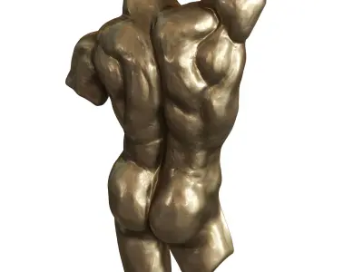 Nude Torso Wall Sculptures 3D model