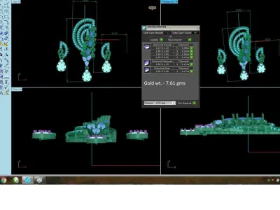 Pendant Earrings combo - 1172 3D print model