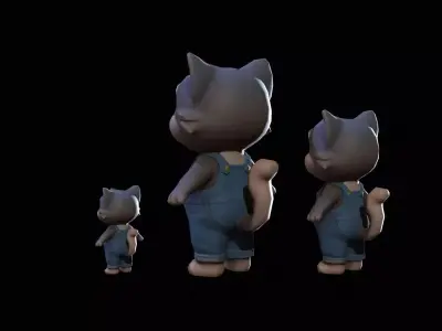 Cat1Pack2 Low-poly 3D model