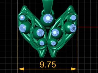 LUXURY BUTTERFLY STYLE PENDANT 3D PRINTABLE MODEL 3D print model