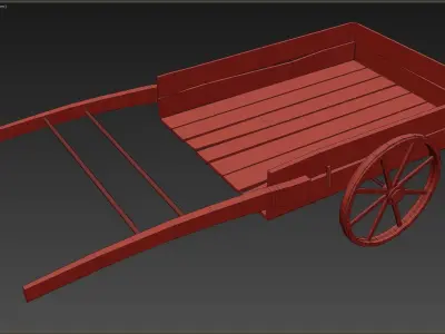 Medieval Cart  Low-poly 3D model from CGTrader