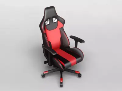 Ergonomic Racing Style Gaming Chair 3D Model 3D model