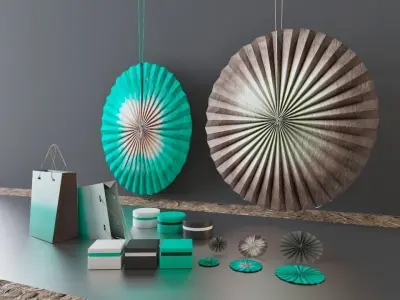 Paper decorations 3D model