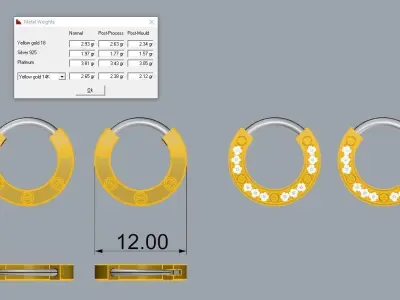 Nail Brand Earrings  3D print model