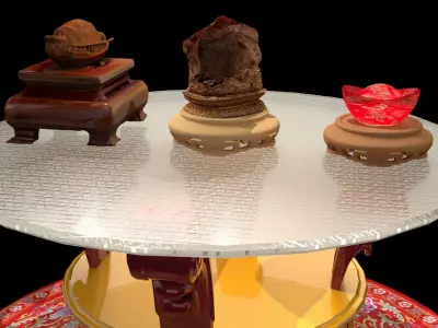 Chinese meat-shaped stone  3D model