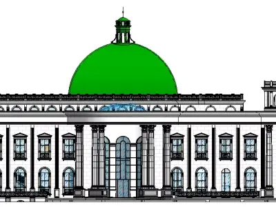 ARCHITECTURAL REVIT MODEL FOR ROYAL PALACE  3D model