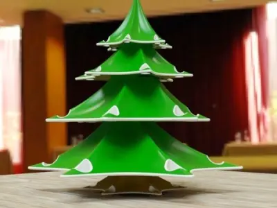 Stylish christmas tree 3D print model
